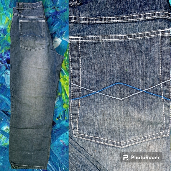 90s Vintage SOUTHPOLE Big Baggy Patchwork Jeans Streetwear "1991 SP" patch Sz 36 - Picture 5 of 8